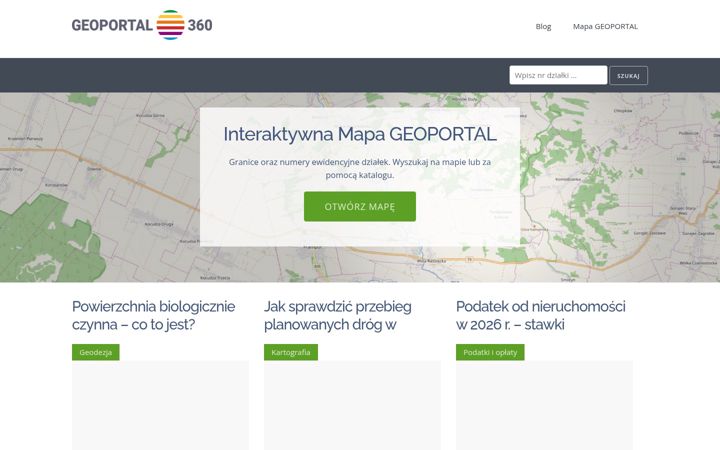 Screenshot of geoportal360.pl