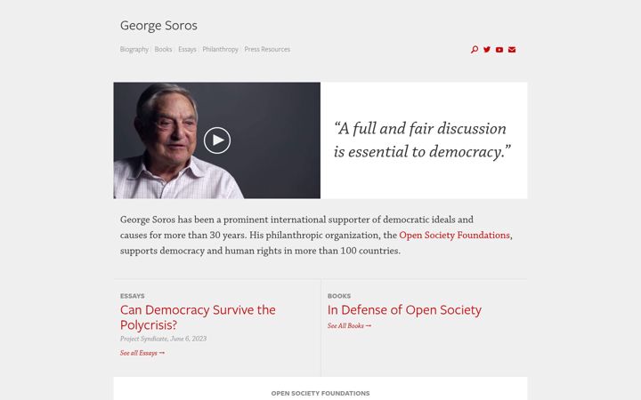 Screenshot ta' georgesoros.com