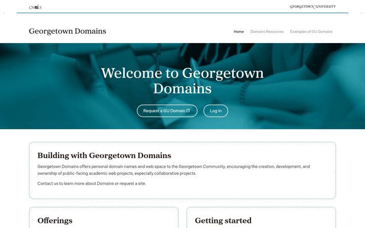 Screenshot of georgetown.domains