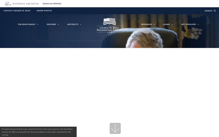 Screenshot of georgewbushlibrary.gov