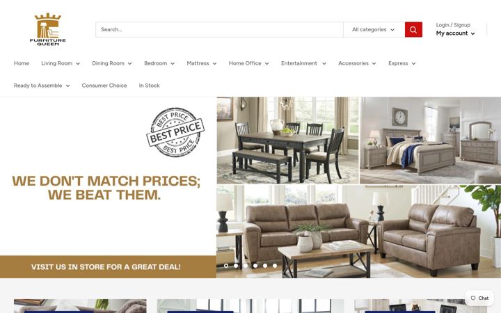 Screenshot of georgiafurniturequeen.com