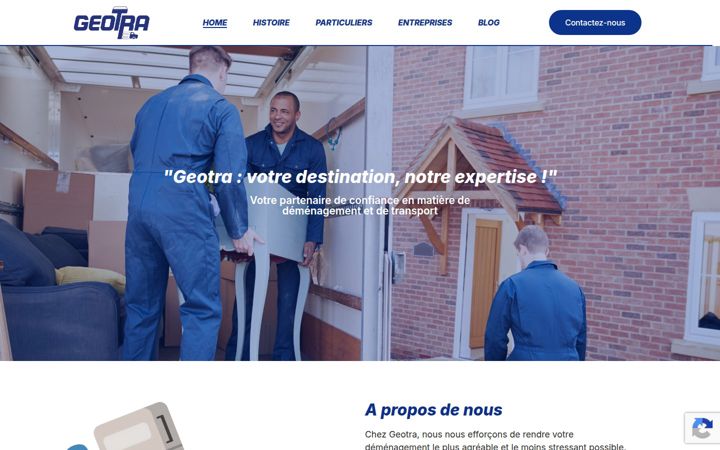 Screenshot stránky geotra.be