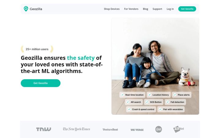 Screenshot of geozilla.com