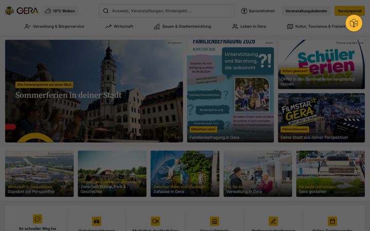 Screenshot of gera.de