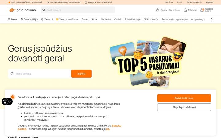 Screenshot of geradovana.lt