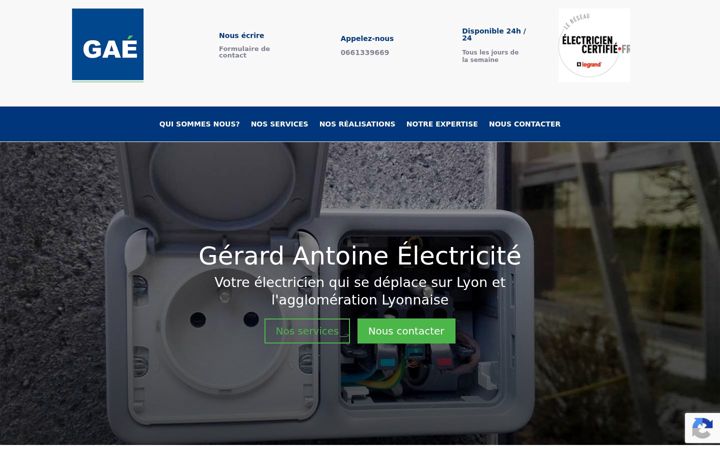 Capture d'écran de gerard-antoine-electricite.fr