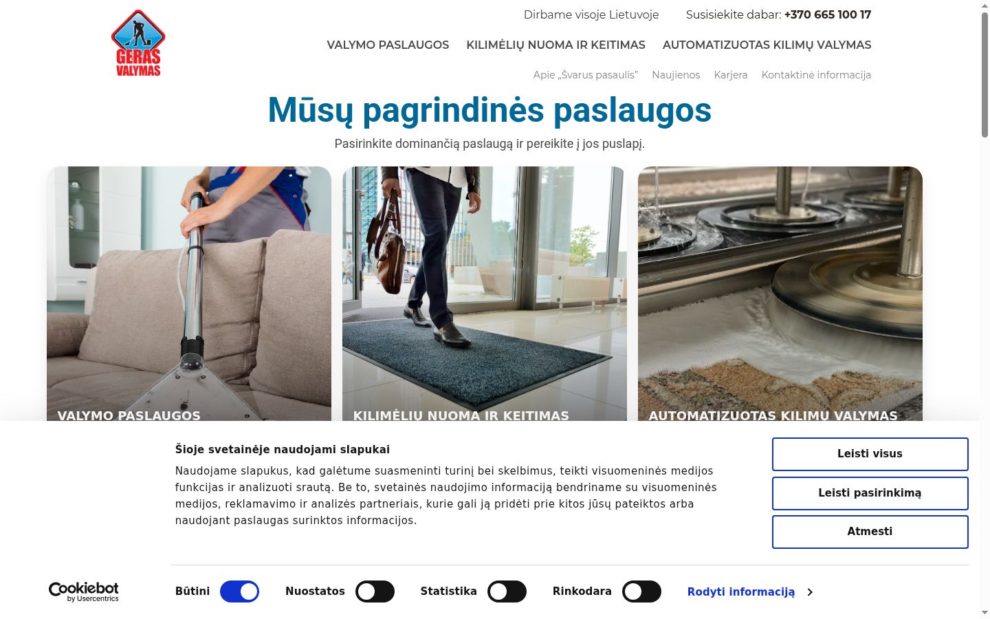 Ekraanipilt nõusolekubännerist, mida näidati enne mis tahes suhtlust