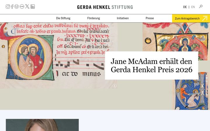 Screenshot of gerda-henkel-stiftung.de