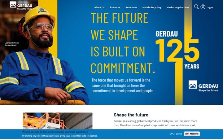 Zrzut ekranu gerdau.com