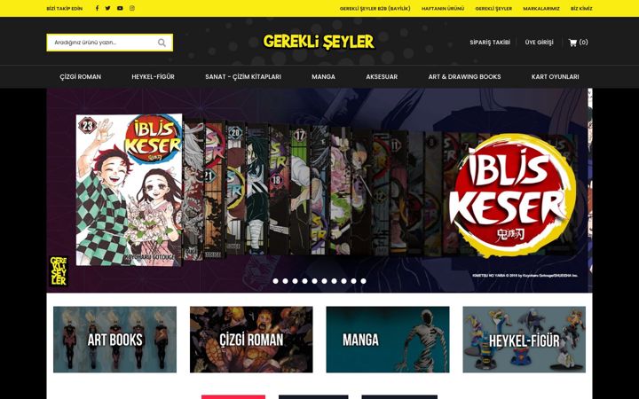 Screenshot of gerekliseyler.com.tr