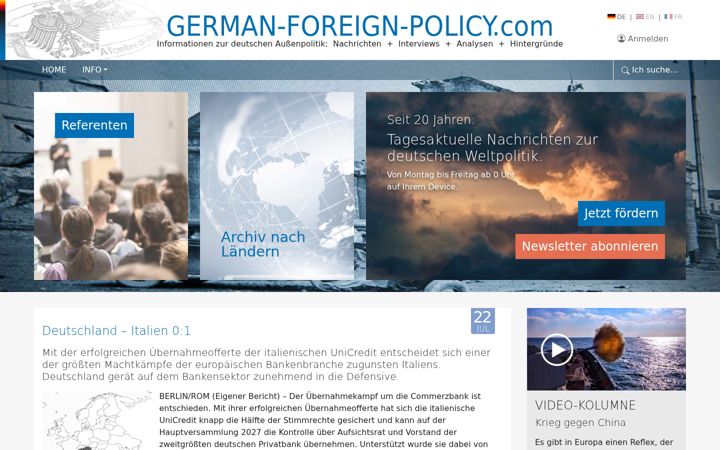 Captură de ecran a german-foreign-policy.com