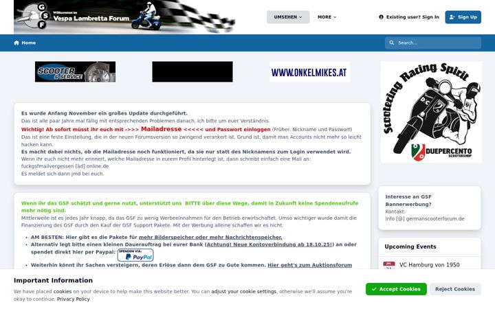 Screenshot of germanscooterforum.de