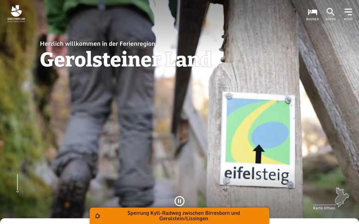 Screenshot of gerolsteiner-land.de