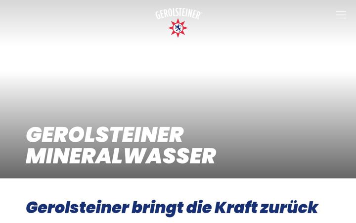 Screenshot of gerolsteiner.de