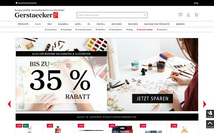 Képernyőkép: gerstaecker.de