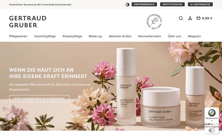 Screenshot of gertraud-gruber.de