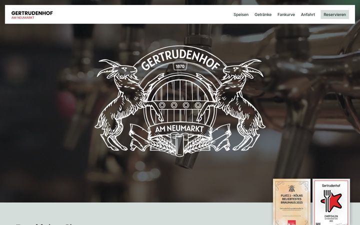 Screenshot of gertrudenhof-koeln.de