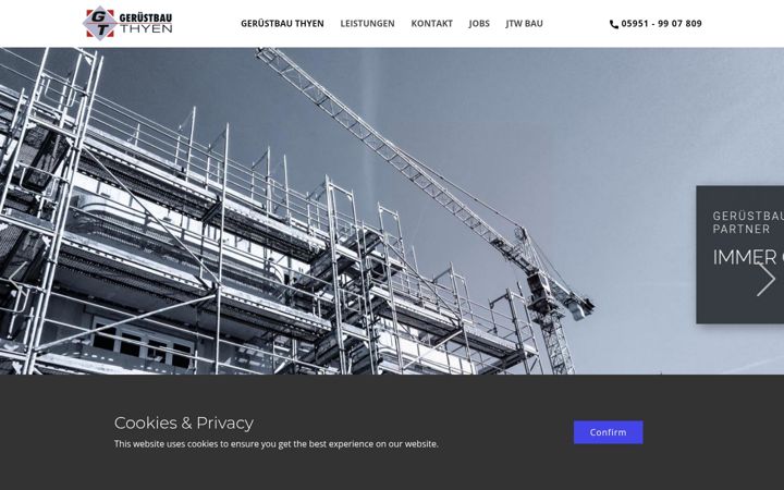 Screenshot of geruestbau-thyen.de
