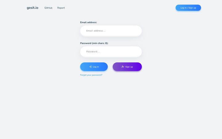 Screenshot of gesit.io