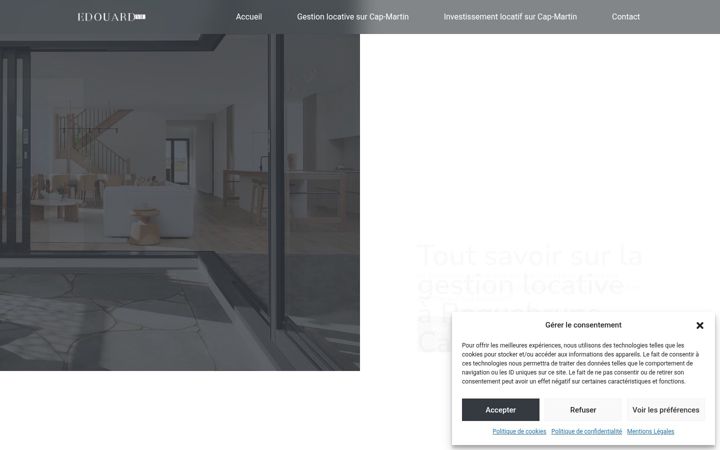 Screenshot of gestion-locative-cap-martin.fr