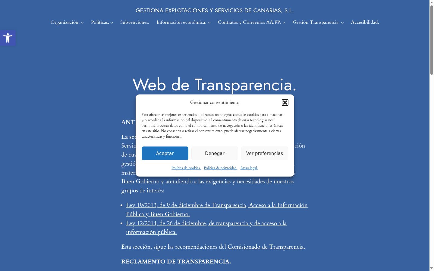 Screenshot tal-banner tal-kunsens muri qabel kwalunkwe interazzjoni