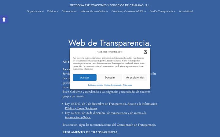 Screenshot of gestionaexplotacionesyservicios.es
