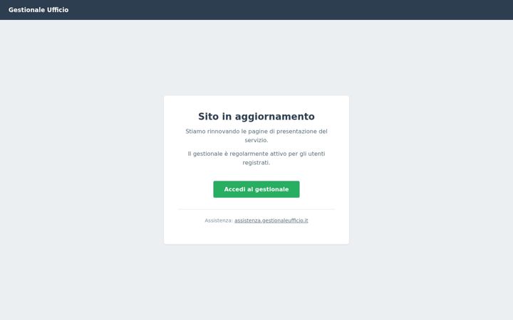 Screenshot of gestionaleufficio.it