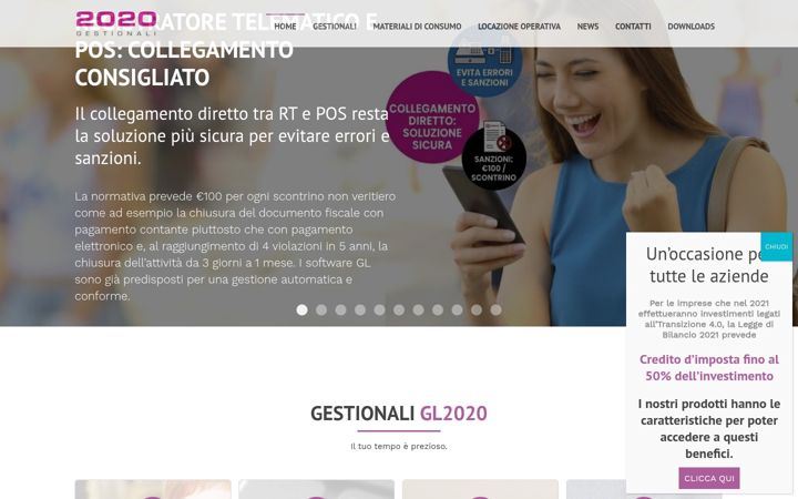 Screenshot of gestionaliperlavanderie.it