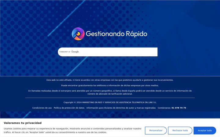 Screenshot of gestionando-rapido.com