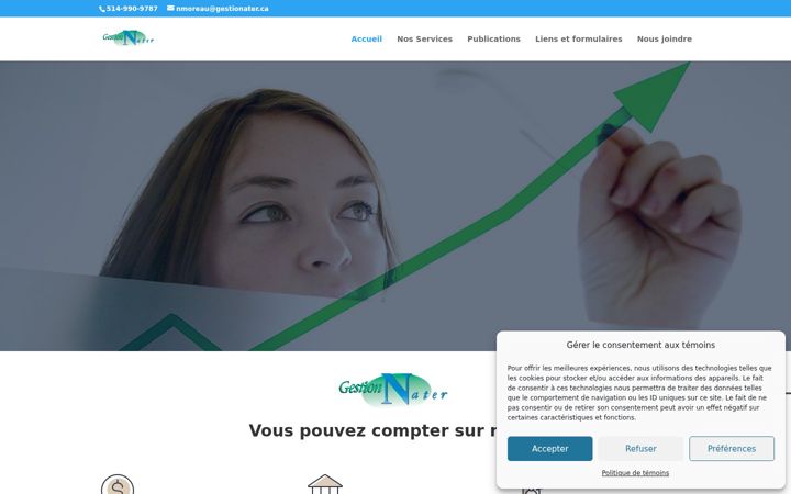 Screenshot of gestionater.ca