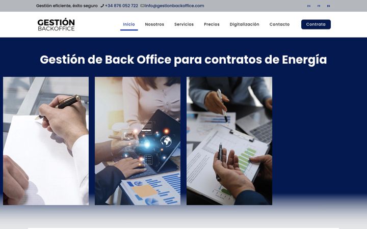 Screenshot of gestionbackoffice.com