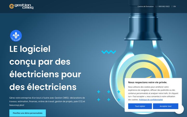 Screenshot of gestioncmeq.com
