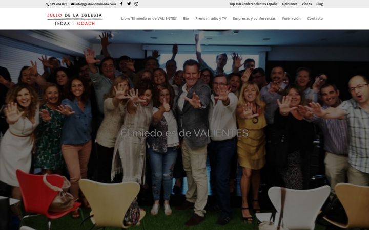 Screenshot of gestiondelmiedo.com