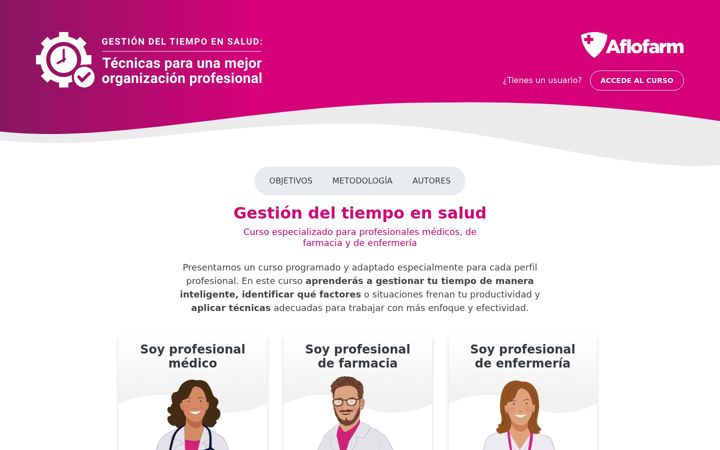 Ekrano kopija gestiondeltiempoensalud.com