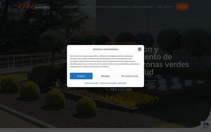 Screenshot of gestiondepaisajes.es
