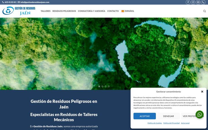 Screenshot of gestionderesiduosjaen.com