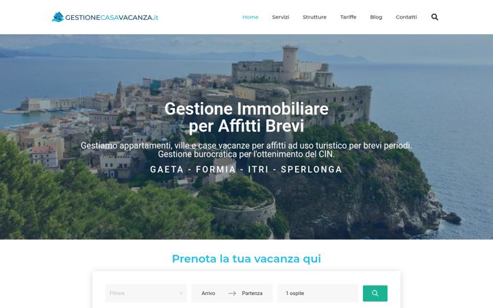 Screenshot di gestionecasavacanza.it