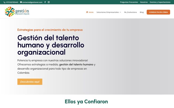 Screenshot of gestionei.com