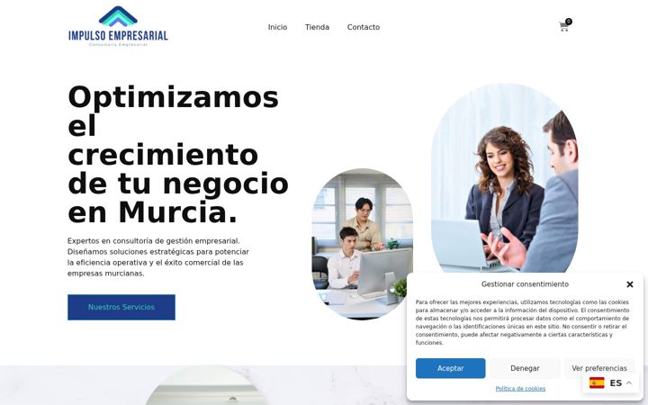 Screenshot of gestionempresarialmurcia.com