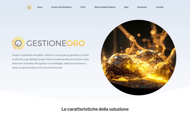 Screenshot of gestioneoro.it