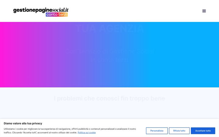 Screenshot of gestionepaginesocial.it