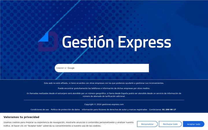 Screenshot of gestiones-express.com