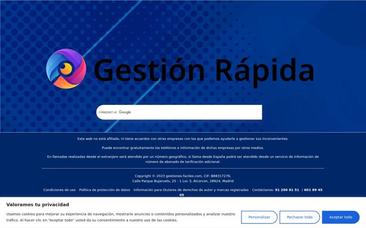 Screenshot of gestiones-faciles.com