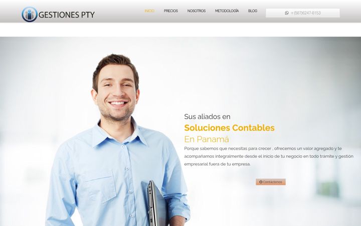 Screenshot of gestiones-pty.com
