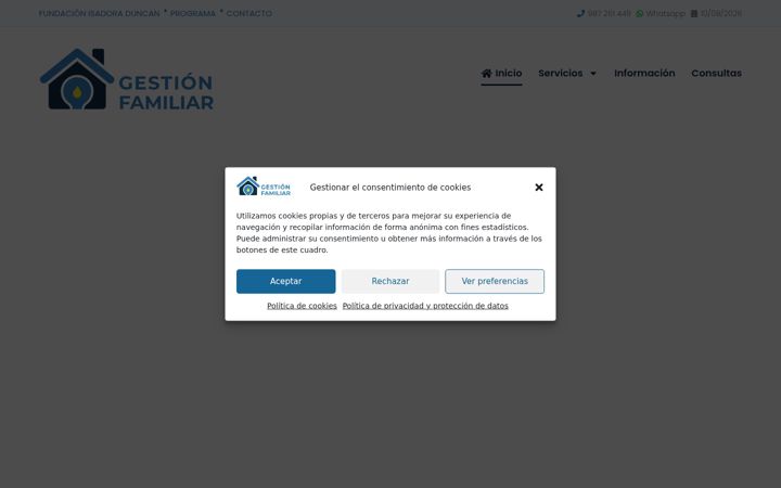 Screenshot of gestionfamiliar.es