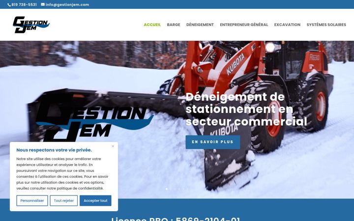 Screenshot of gestionjem.com