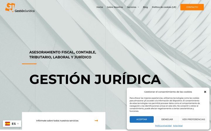 Screenshot of gestionjuridica.net