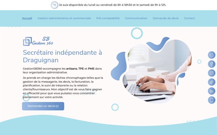 Screenshot of gestionsb360.fr