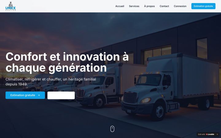 Screenshot of gestionunick.ca