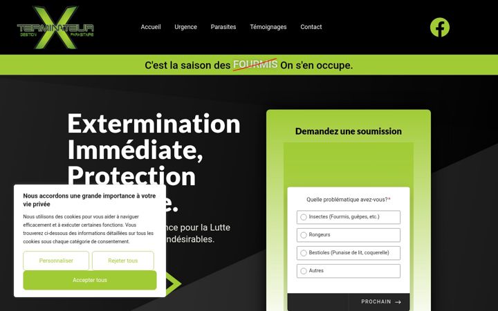 Screenshot of gestionxterminateur.com